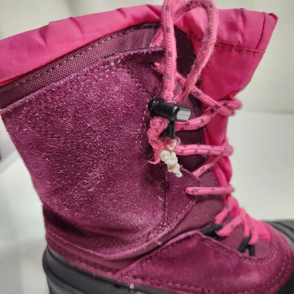 The North Face Waterproof Snow Boots Thermafelt Liners Pink‎ Size 3 Youth Boots